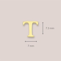 Goldkupe 14 Ayar Altın T Harf Küpe 0,42 Gr-1379