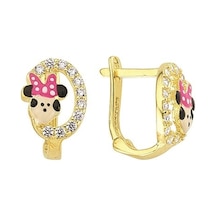 Goldkupe 14 Ayar Taşlı Minnie Mouse Altın Çocuk Küpe 1,62 Gr-1150