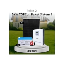 3kw Jel Akülü Solar Paket Sistem 1 Paket 2