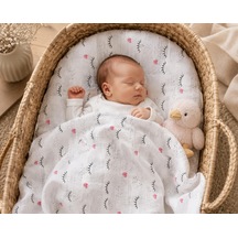 Minora Baby&Kids %100 Pamuk Müslin Bebek Örtüsü Çok Amaçlı Müslin Battaniye - 100 x 100 CM Pembe