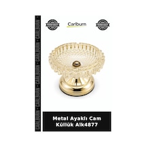Özel Üretim Dekoratif Masaüstü Şık Modern Aksesuar Metal Ayaklı Cam Küllük Alk4877