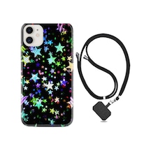 Apple Uyumlu iPhone 11 Kılıf Boyun Askılı Yıldızlar 1601