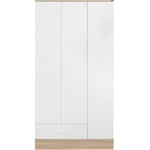 adoremobilya Base Genç Odası 3 Kapılı Tek Çekmeceli Gardırop-Italyan Meşe / Be