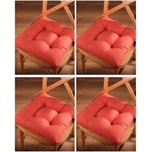 Altınpamuk Altınpamuk 4'Lü Lüx Pofidik Kiremit Sandalye Minderi Özel Dikişli