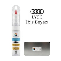 Audi Ly9c İbis Beyazı İğneli Ve Fırçalı Özel Tasarım Şişe Rötuş Boyası Ve Profesyonel Rötuş Çeliği Seti