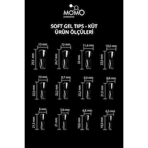 Momo Professional Tırnak Soft Gel Tips 500 Ad. Küt