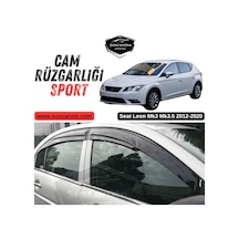 Seat Leon Mk3 Mk3.5 2012-2020 Uyumlu Mugen Cam Rüzgarlığı Seti Piano Black 4'lü İthal Parlak Siyah 00 Şüscaroto Aksesuar