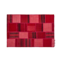 El Dokuması Patchwork Vintage Yün-pamuk Renkli Halı 1305 160 X 230 Cm Çok Renkli