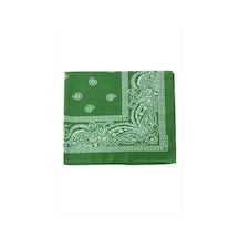 Zero Land Çini - 629 - Desenli Bandana - Kmrsfres - 50x50 Yeşil