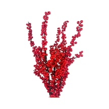 Yapay Çiçek Kokina Uzun Dal 90cm Yılbaşı Çiçeği Red Berry
