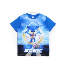 Kirpi Sonic The Hedgehog Yazlık Kısa Kollu T-Shirt Mavi