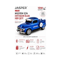 Jasper Jpr-1501 Mavi 10w Bluetooth Hoparlörlü Retro Kamyon Tasarım Fm Radyo, Usb, Tf Kart, Aux Ve Mp3 Çalar 67522145