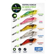 Cappadocians Deniz Avcılığı, Av, Karides Silikon Yem - Hazır Balık Yemi - Lrf Yem - Levrek Çupra Yemi - Jigheadli 5 Li Set - 7 Cm 6 Gr, Silikon Yem
