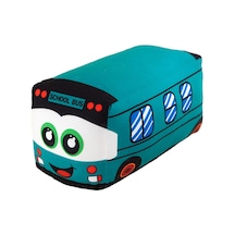 Suntek Peluş Okul Otobüsü Dekoratif Ev Dekor Oyuncak Yeşil-20cm