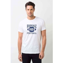 Riverdale Rhs Football Baskılı Beyaz Erkek Tshirt