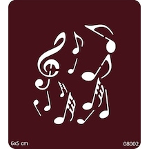 Airbrush Tattoo Müzik Notaları Yapışkanlı Stencil Süsleme Ve Boyama Kalıbı
