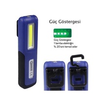 Arm Esen99 Şarjlı Led El Lambası Mıknatıslı Fener 3W 240Lumen N11.1656 Mavi