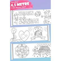23 Nisan Temalı Rulo Aktivite Dev Boyama Kağıdı 4,5 Metren11