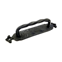 Antika Tarz Dekoratif Pirinç Burgulu Çekme Kol - 205x33 Mm, Oksit