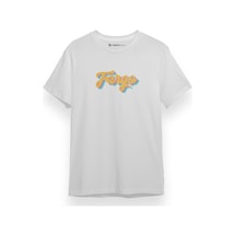 Fargo Rainbow Logo Beyaz Kısa Kol Erkek Tshirt 001