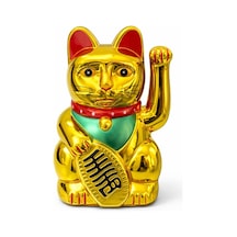 Pilli Sallanan Şans Kedisi - Maneki Neko