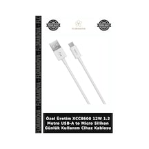 Özel Üretim Xcc8600 12w 1.2 Metre Usb-a To Micro Silikon Günlük Kullanım Cihaz Kablosu