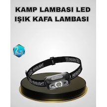 Hubrendy Tekno Ipx5 Su Geçirmez Şarjlı Led Kafa Feneri Hareket Sensörlü, Ayarlanabilir 60 Far AÇIK GRİ KAHVE KARIŞIMI