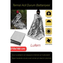 Çift Taraflı Gümüş Acil Durum Battaniyesi Soğuk Sıcak Tutan Termal Yanık Hayatta Kalma Kamp Deprem