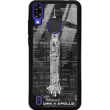 Reeder P13 Blue Apollo Plan Tasarımlı Glossy Telefon Kılıfı Siyah
