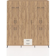 Hyperion Dolap 10 Raflı 2 Çekmeceli 4 Askılı 220x44x243 Çam-çam/aytaşı Atlas Çam/aytası