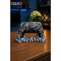 Veriqo 3d Ps5 Uyumlu Gamepad Standı Kristal Tasarımlı Oyun Kolu Tutucu Masaüstü Controller Standı Gri
