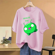 Flood Of Style Moonkek Chokity Pok Vintage Stil T Shirt Erkek Kadın's Yüksek Kalite Boy Saf Pamuk Kısa Kollu Pembe