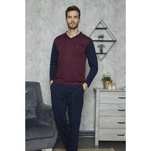 Kly 7420 Erkek Battal V Yaka Pijama Takımı