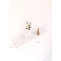 Xyz Duvar Rafı , Beyaz Raf , Ahşap Raf 58 Cm Xyz Duvar Rafı , Beyaz Raf , Ahşap Raf 58 Cm