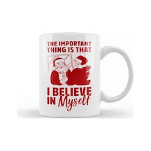 Yılbaşı Yeni Yıl Konseptli Believe İn Santa Clause Christmas Kupa Bardak Porselen Karışık