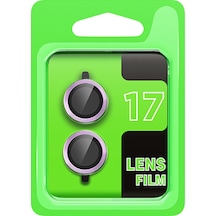 İphone 17 İçin Uyumlu Hd Kalite Görüntü Kalitesini Bozmayan Metal Kamera Lens Koruyucu Açık Mor