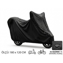 Su Ve Toz Geçirmez Motosiklet Ve Scooter Koruma Brandası 180x120 Cm Dört Mevsim Güvenlik Kalkanı 1