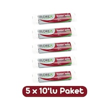 Florex Standart Jumbo Boy Çöp Torbası 80x110 Cm 10'lu Rulo Siyah 5 Rulo (50 Adet)