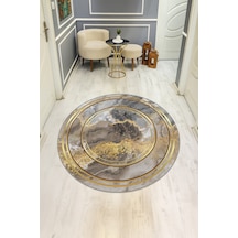 Dijital Baskı Modern Kaymaz Taban Halı H0343 Renkli