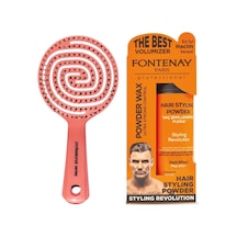 Fontenay 3 Boyutlu Saç Fırçası Ve Pudra Toz Wax Ultra Strong Turuncu 20gr 2'li Set