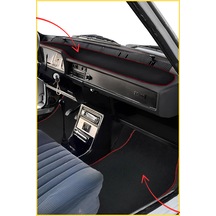 Renault 12 Toros 5 Parça Araç Oto Halı Paspas & Renault 12 Toros Torpido Kaplama Halısı