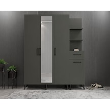 Açelya Portmanto Vestiyer Ayakkabılık Füme M3 160cm Montaj Dahil Açelya Portmanto Vestiyer Ayakkabılık Füme M3 160cm Montaj Dahil