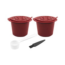 Suntek Cafe Bar Style A Red Için Kaşık Coffeeware Ile Yeniden Kullanılabilir Kahve Kapsülleri