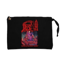 Death Scream Bloody Gore Siyah Clutch Cüzdan / El Çantası Siyah