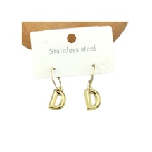 Çelik D Harf Halka Küpe