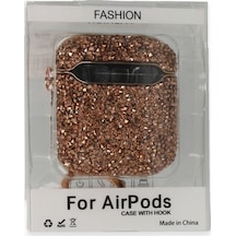 Lvsqvr Newface Apple Uyumlu AirPods 1.nesil Mira Taşlı Kılıf - Rose Gold