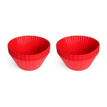 Tr Silikon Muffin Kalıbı, Düz 6'li Paket Isıya Dayanıklı Yapışmaz 2 Diğer