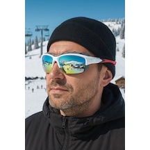 Esrada Kayak Gözlüğü Antifog Ventilli Uv Korumalı Güneş Kar Gözlük Beyaz Gökkuşağı Cam Snowboard Sporu 06 Beyaz