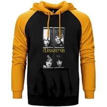 The Doors Windows Sarı Renk Reglan Kol Kapşonlu Sweatshirt