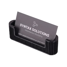 3d Baskı Kartvizit Standı Masaüstü Ofis Organizer Kartlık Kart Tutucu Aparat Desenli Siyah